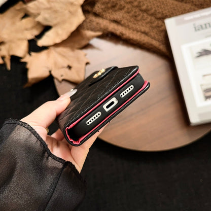 Gesteppte Luxus-Wallet-Hülle mit Quaste – Ansicht 4