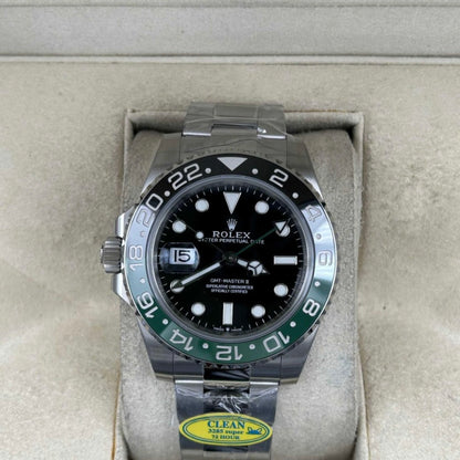 Meridian Sportuhr Grün-Schwarz mit Gliederarmband 40 mm