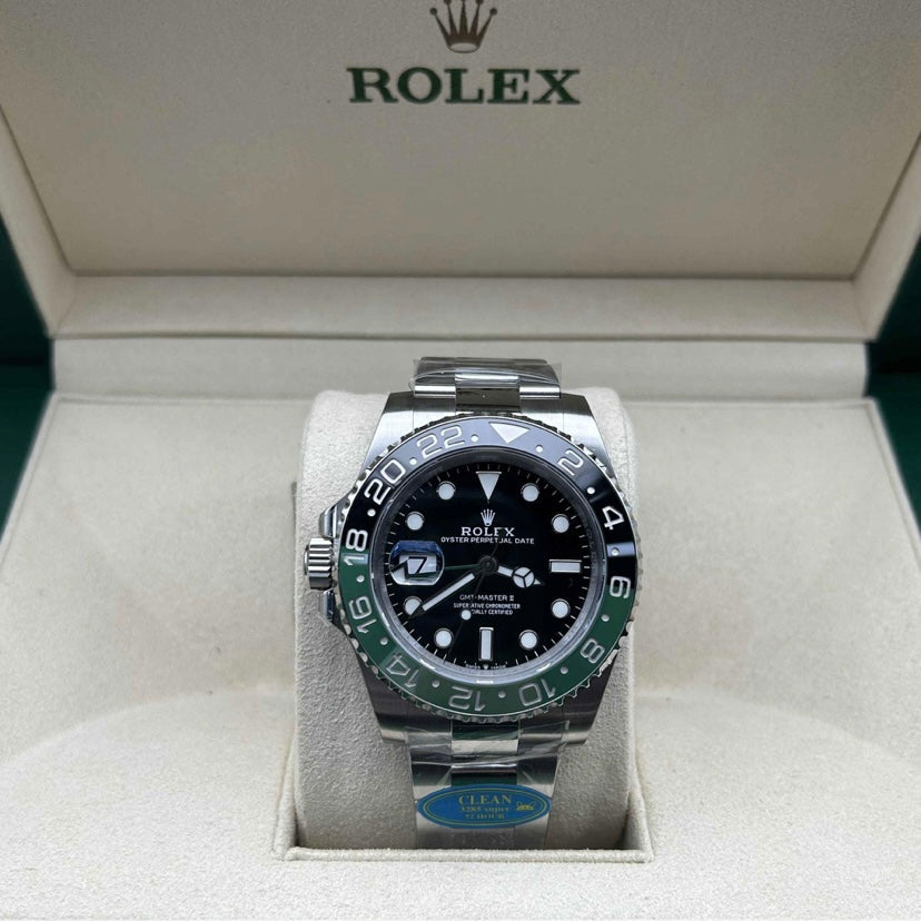 Meridian Sportuhr Grün-Schwarz mit Gliederarmband 40 mm