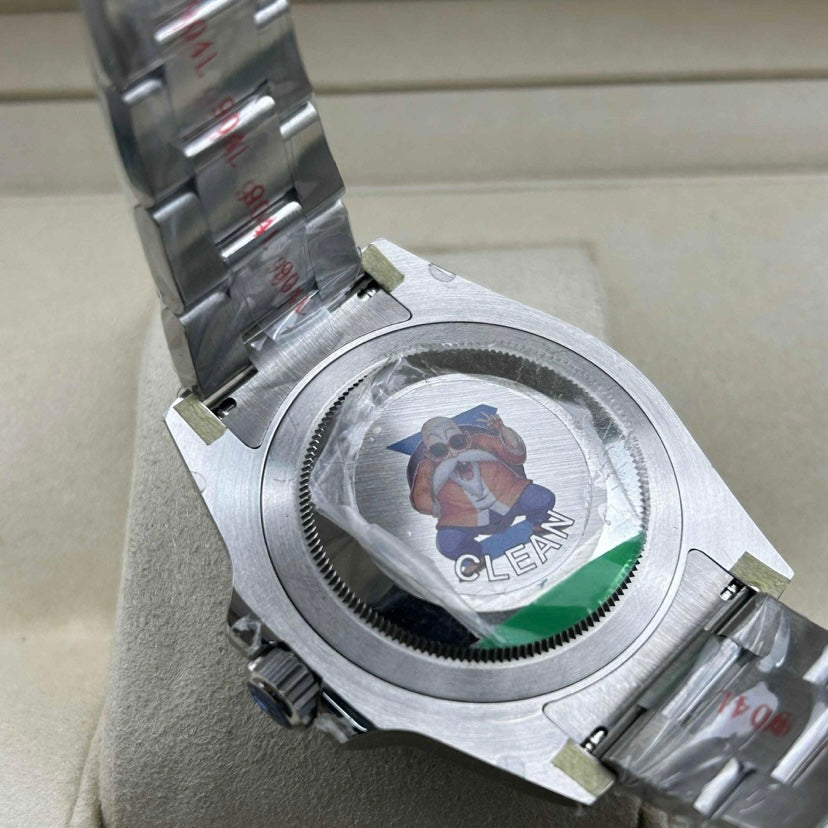 Meridian Sportuhr Grün-Schwarz mit Gliederarmband 40 mm