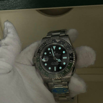 Meridian Sportuhr Grün-Schwarz mit Gliederarmband 40 mm