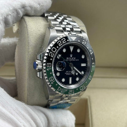 Meridian Sportuhr Grün-Schwarz mit feinem Gliederarmband 40 mm