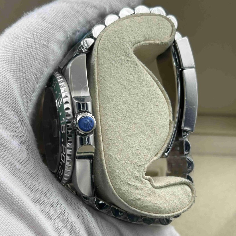Meridian Sportuhr Grün-Schwarz mit feinem Gliederarmband 40 mm