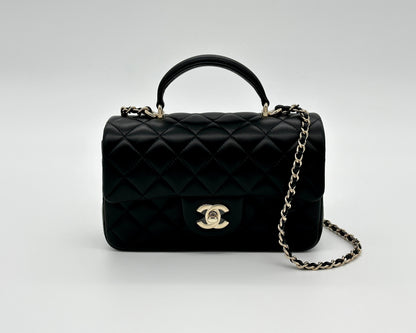 Luxuriöse Mini-Handtasche mit Tragegriff – Originalansicht