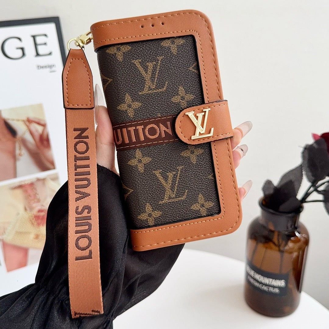 Luxus-Wallet-Handyhülle mit Muster & Schultergurt – Ansicht 2