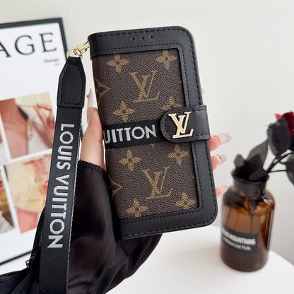 Luxus-Wallet-Handyhülle mit Muster & Schultergurt – Ansicht 18