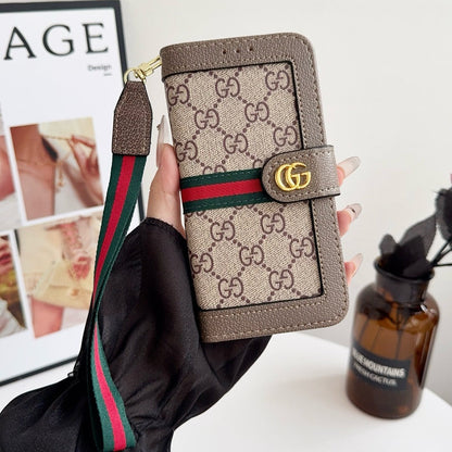 Luxus-Wallet-Handyhülle mit Muster & Schultergurt – Ansicht 20