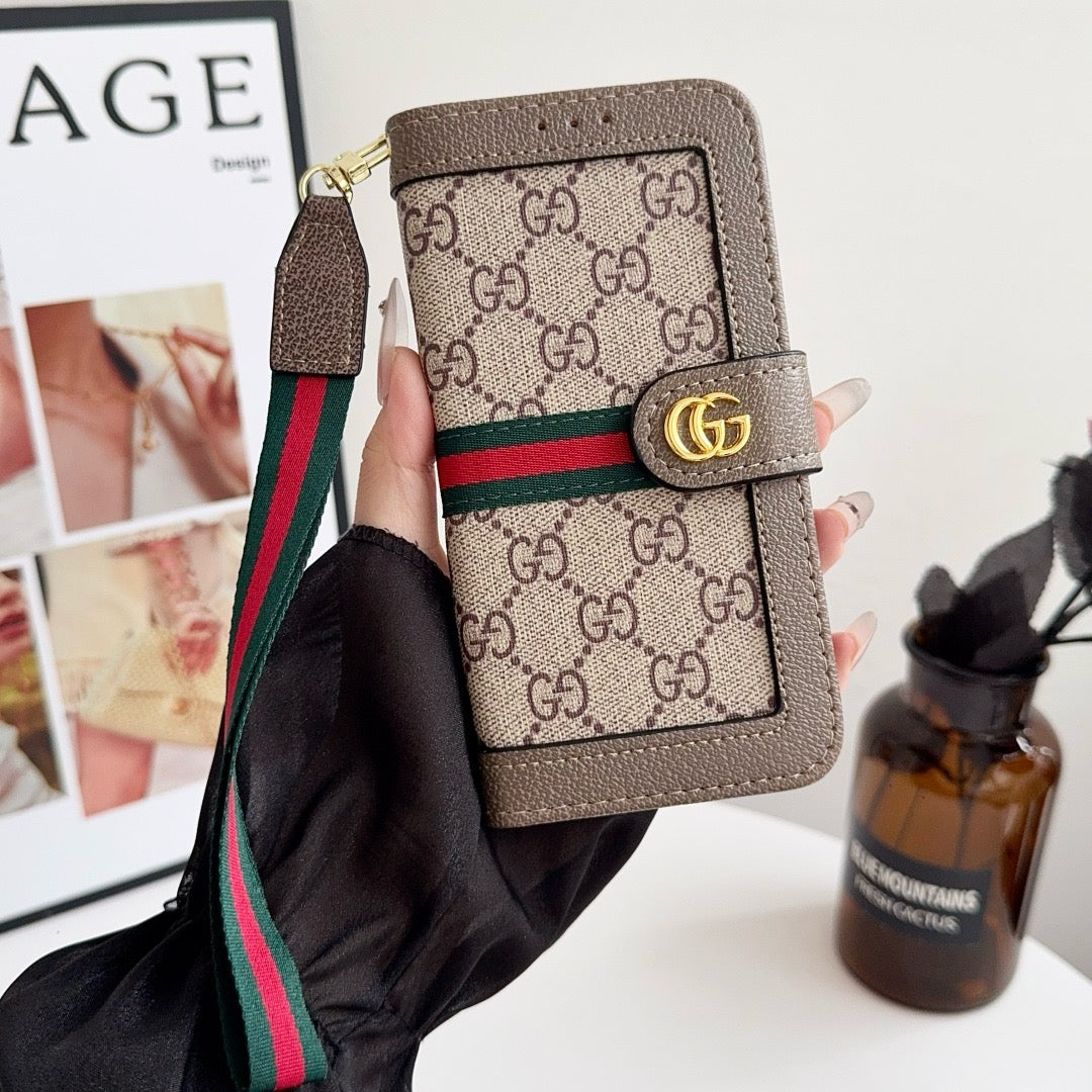 Luxus-Wallet-Handyhülle mit Muster & Schultergurt – Ansicht 5