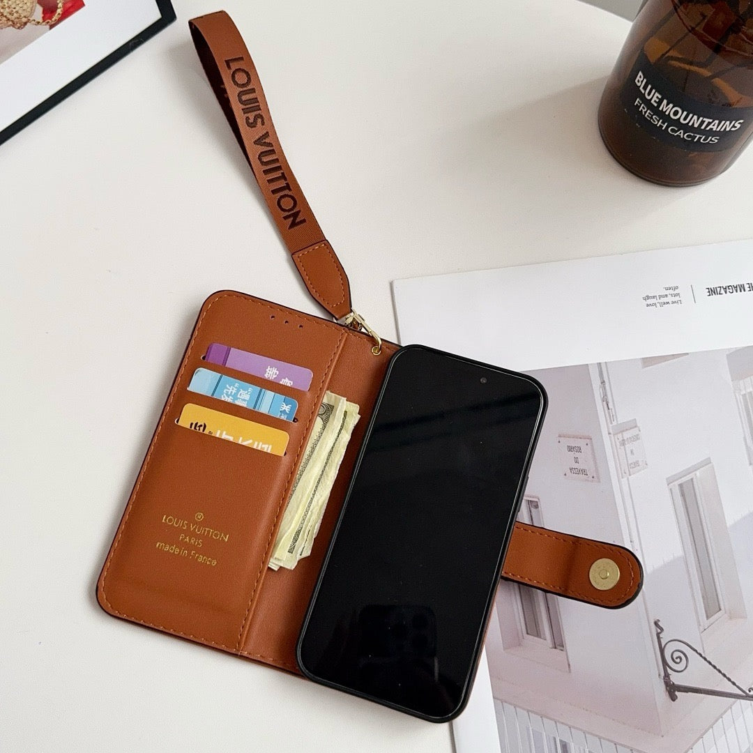 Luxus-Wallet-Handyhülle mit Muster & Schultergurt – Ansicht 6