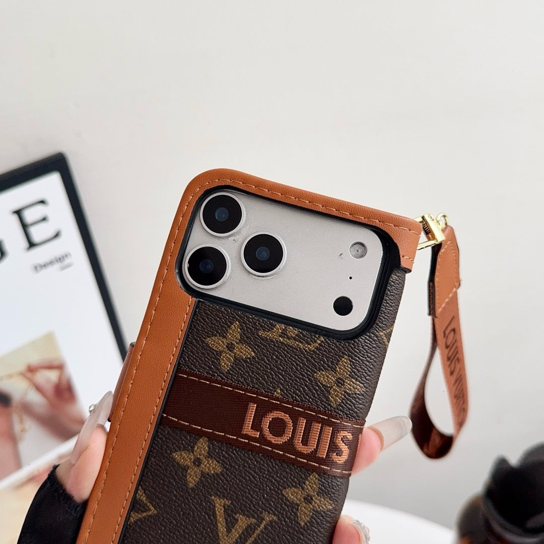 Luxus-Wallet-Handyhülle mit Muster & Schultergurt – Ansicht 7