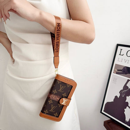 Luxus-Wallet-Handyhülle mit Muster & Schultergurt – Ansicht 9