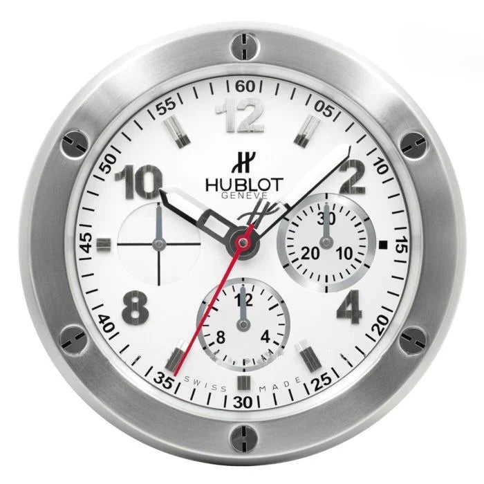 Hublot Big Bang Wanduhr – Silber & Weiß – Ansicht 1