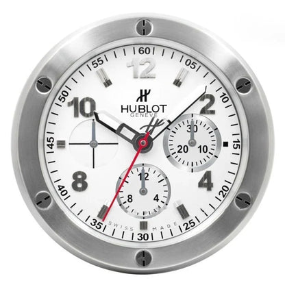 Hublot Big Bang Wanduhr – Silber & Weiß – Ansicht 1