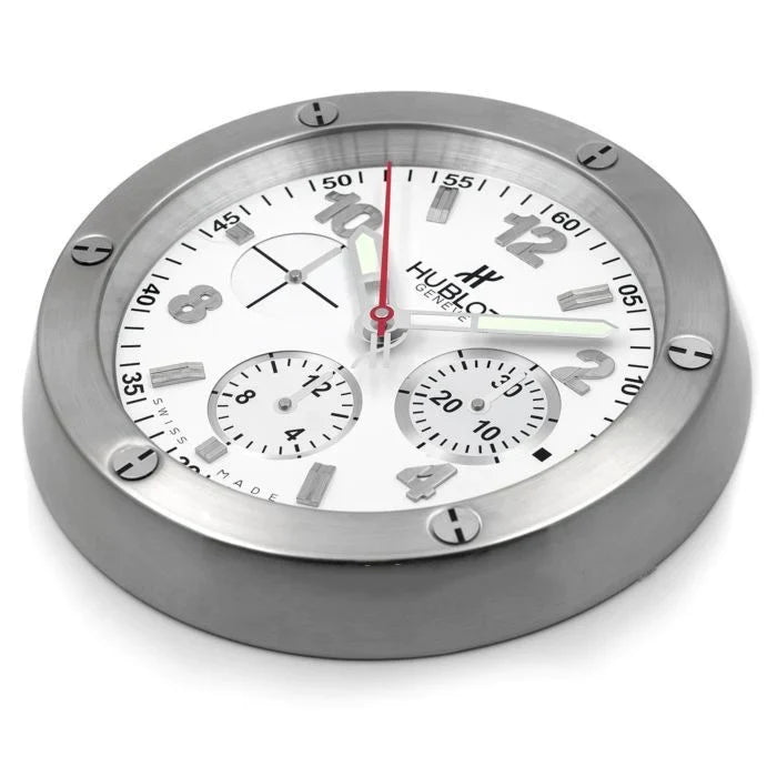 Hublot Big Bang Wanduhr – Silber & Weiß – Ansicht 2