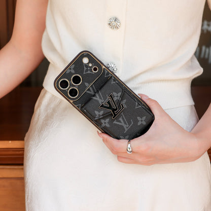 Klassische Luxus-Kartenhalter-Hülle mit Crossbody-Gurt – Ansicht 6