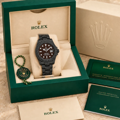 Marinus Schmuckstein Schwarz Braun 41mm in grüner Box; Box optional