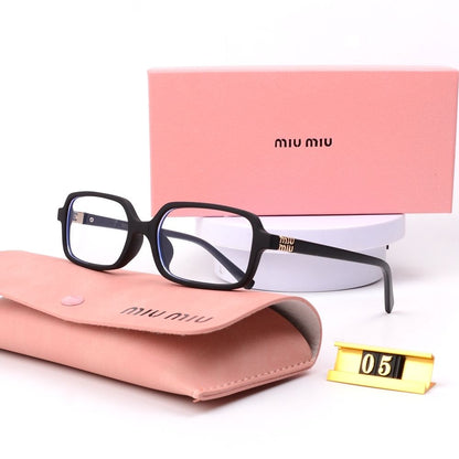Retro Square-Brille mit Leopardenmuster – Originalansicht