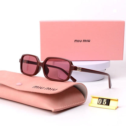 Retro Square-Brille mit Leopardenmuster – Originalansicht