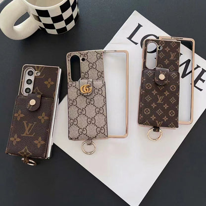 Monogramm-Crossbody-Kartenhülle für Samsung Z Fold – Originalansicht 9