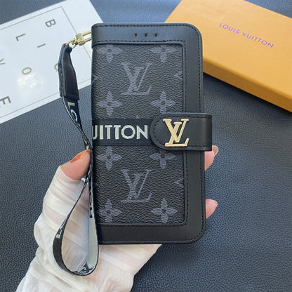 Monogramm-Wallet-Handyhülle mit Kartenhalter für Samsung Galaxy – Originalansicht 3