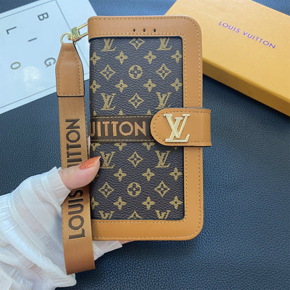 Monogramm-Wallet-Handyhülle mit Kartenhalter für Samsung Galaxy – Originalansicht 2