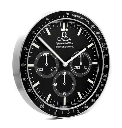 Omega Speedmaster Moonwatch Wanduhr – Schwarz – Ansicht 2