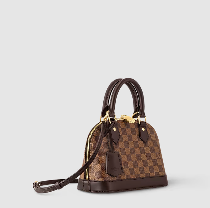 Alma BB Canvas Damier Ébène Braun Originalfoto 2
