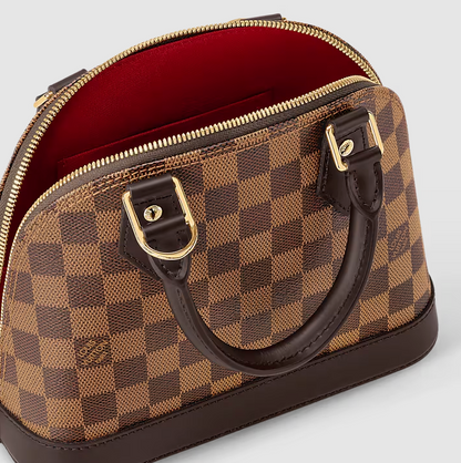 Alma BB Canvas Damier Ébène Braun Originalfoto 4