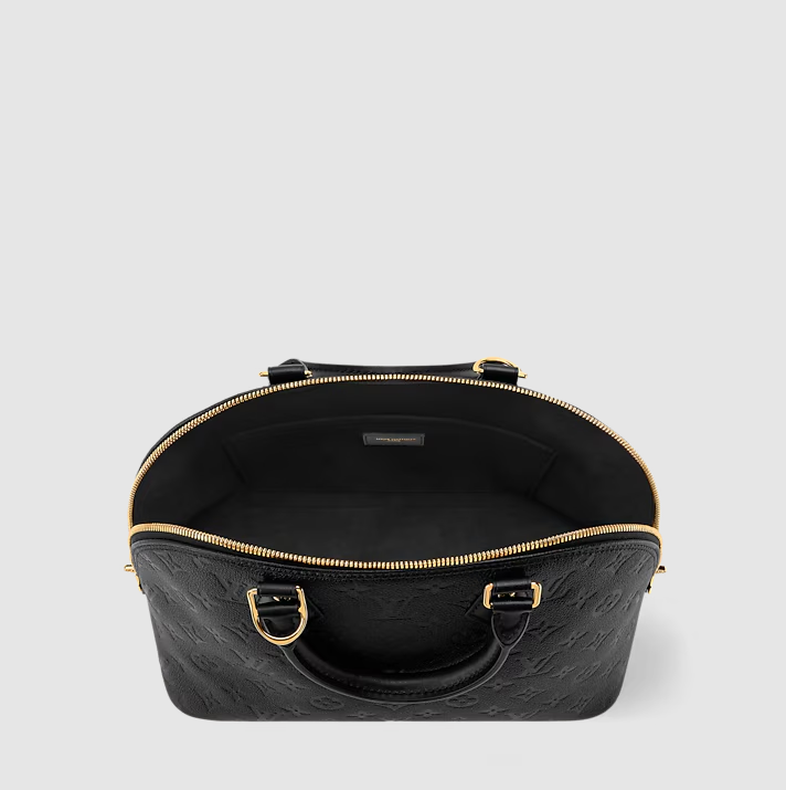 Alma PM Leder Monogram Empreinte Schwarz Originalfoto 2