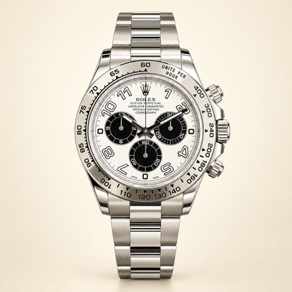 Alvario Herren-Chronograph, Vorderansicht mit arabischen Ziffern