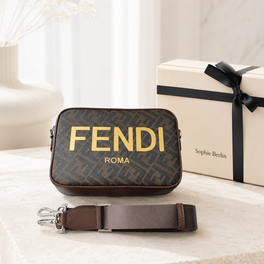 Weekend-Ledertasche Braun – Luxusansicht