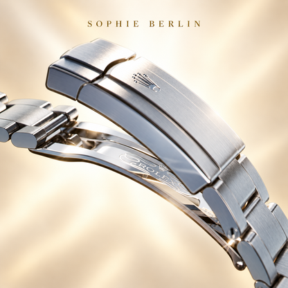 Elegante Herrenuhr – Bicolor & Anthrazit – Innenseite und geöffnete Faltschließe – Sophie Berlin