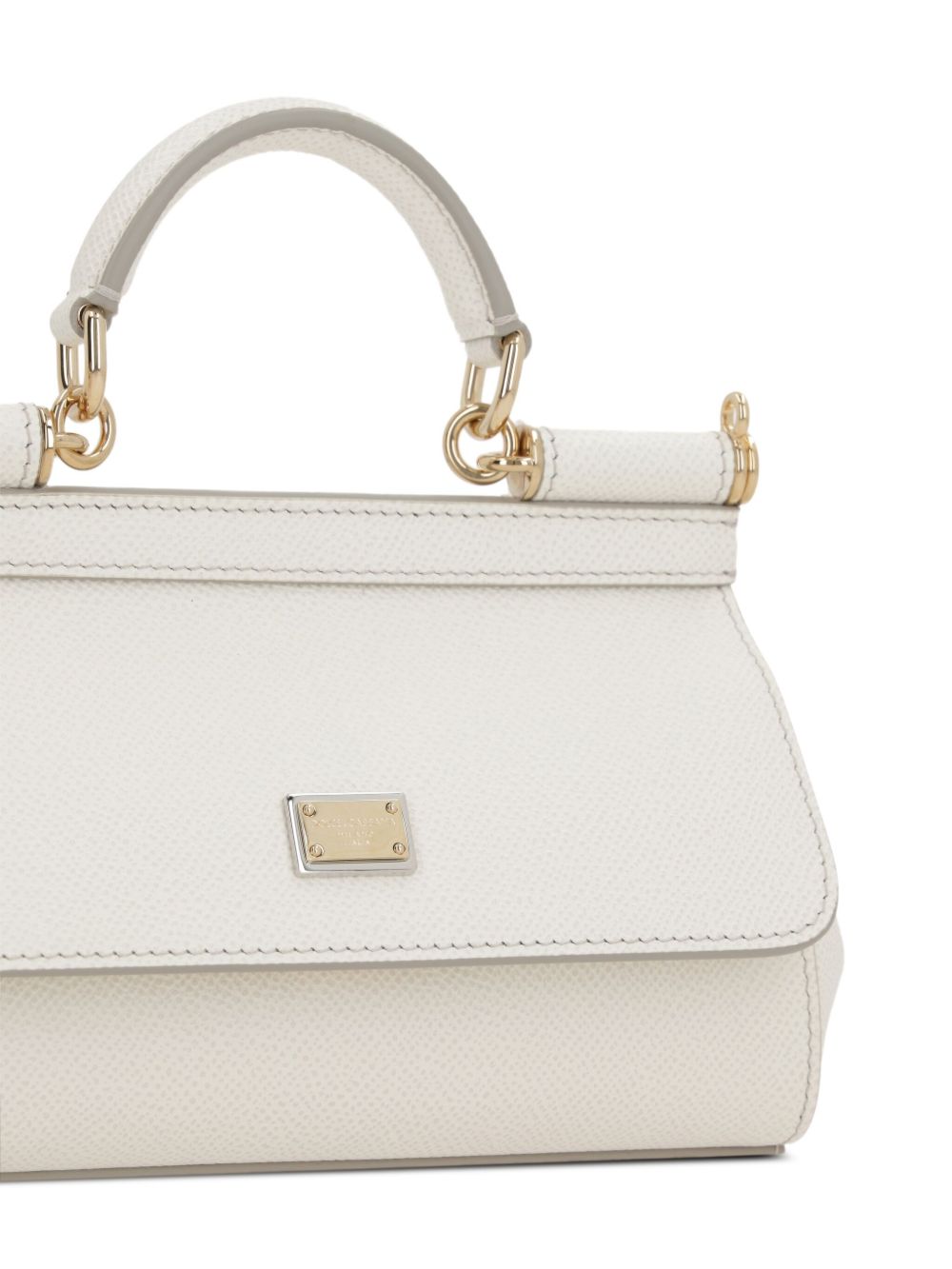Tasche Sicilia in Leder bianca – Originalfoto 3
