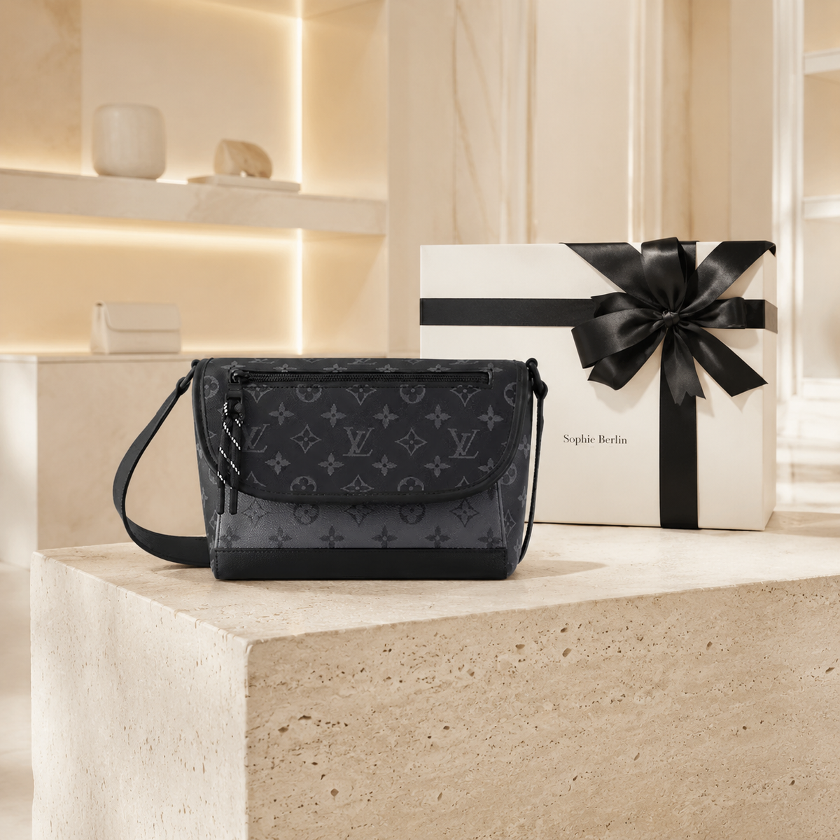 Tasche messenger Pulse Monogram Eclipse Luxus-Profilfoto