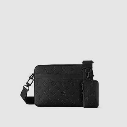 Tasche messenger Trio Schwarz Uomo Originalfoto 1