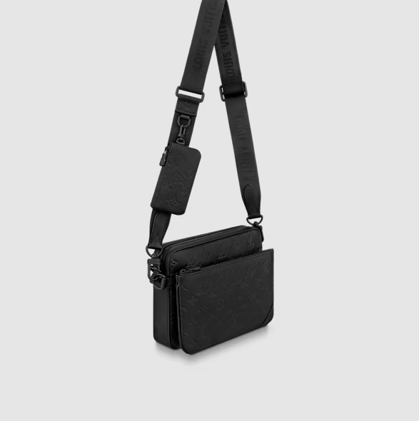 Tasche messenger Trio Schwarz Uomo Originalfoto 2