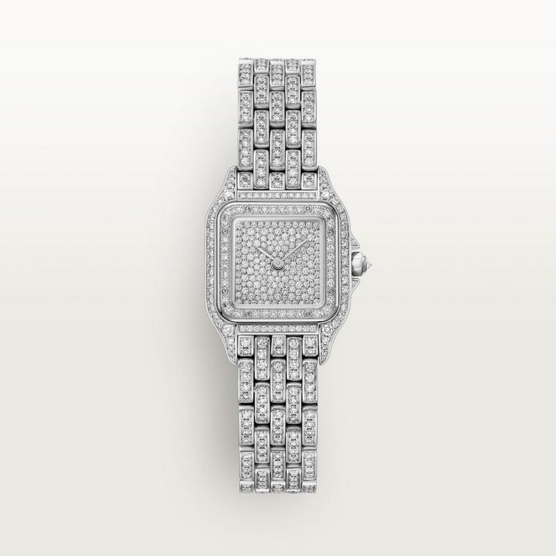 Panthère de Cartier HPI01801 – klein model, witgoud en diamanten