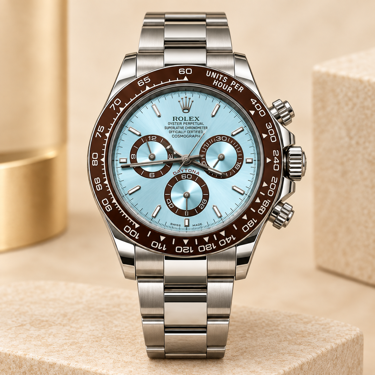 Celestbrun Herren-Chronograph – Frontansicht