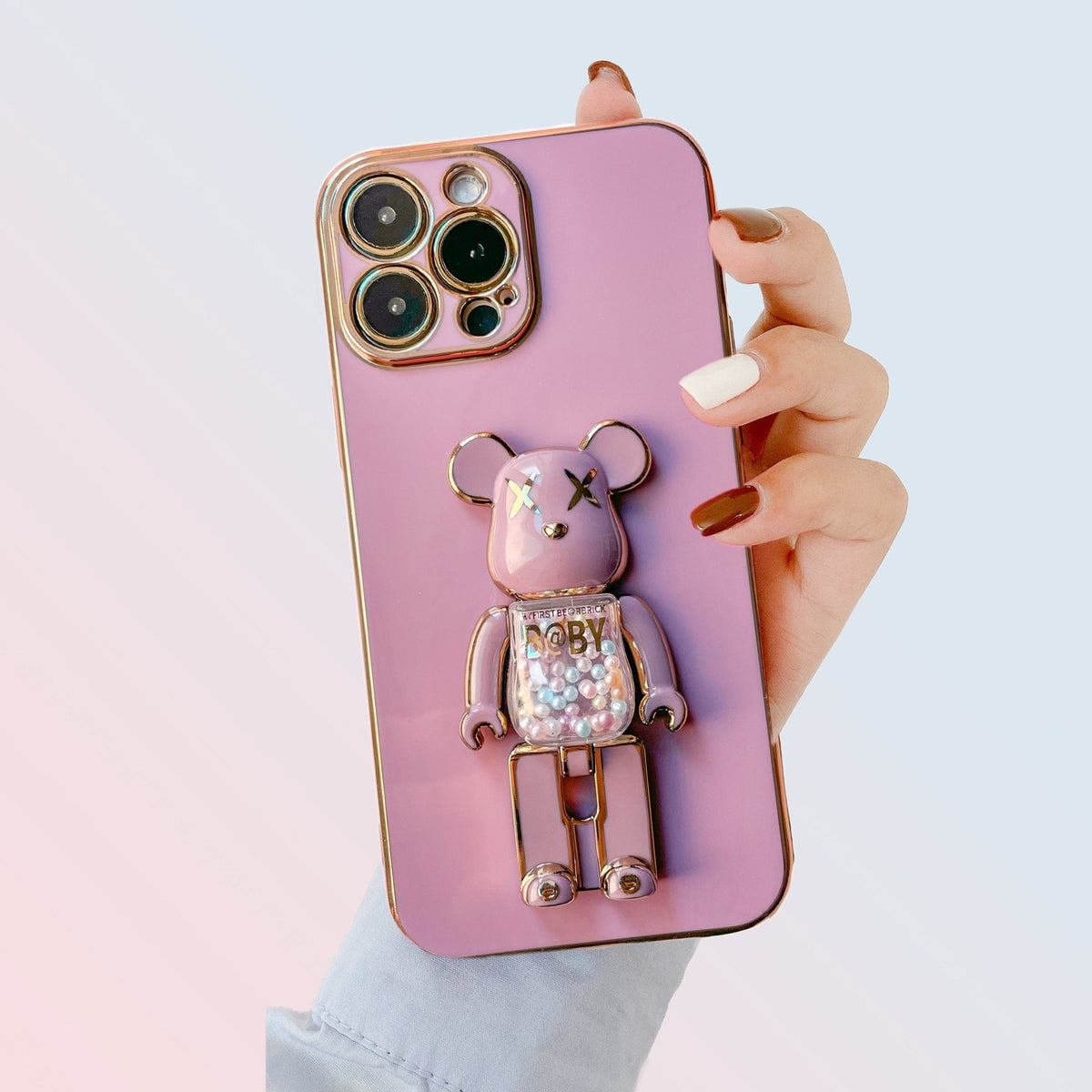 3D-Glitzer Candy Bear iPhone-Hülle