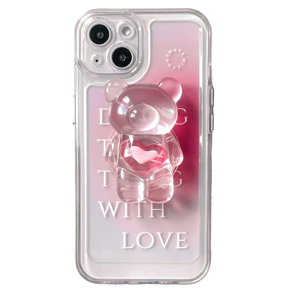 Liebe 3D-Teddybär iPhone-Hülle