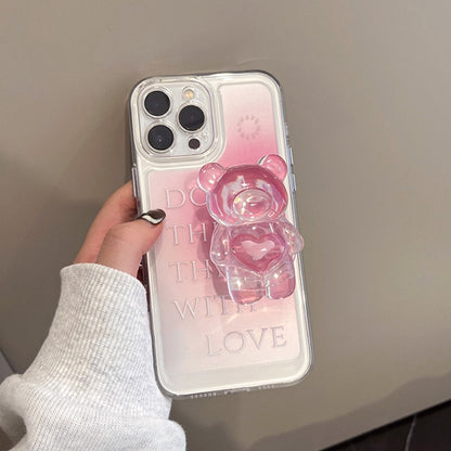 Liebe 3D-Teddybär iPhone-Hülle