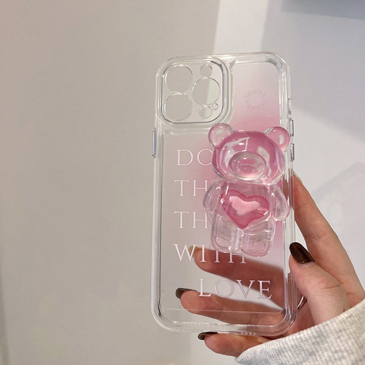 Liebe 3D-Teddybär iPhone-Hülle