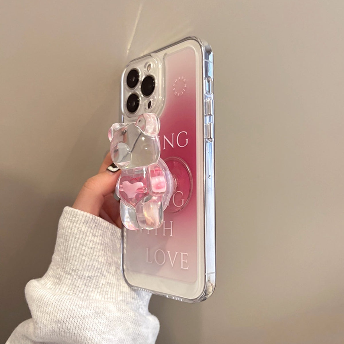 Liebe 3D-Teddybär iPhone-Hülle