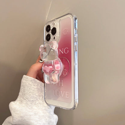 Liebe 3D-Teddybär iPhone-Hülle