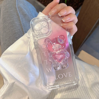 Liebe 3D-Teddybär iPhone-Hülle