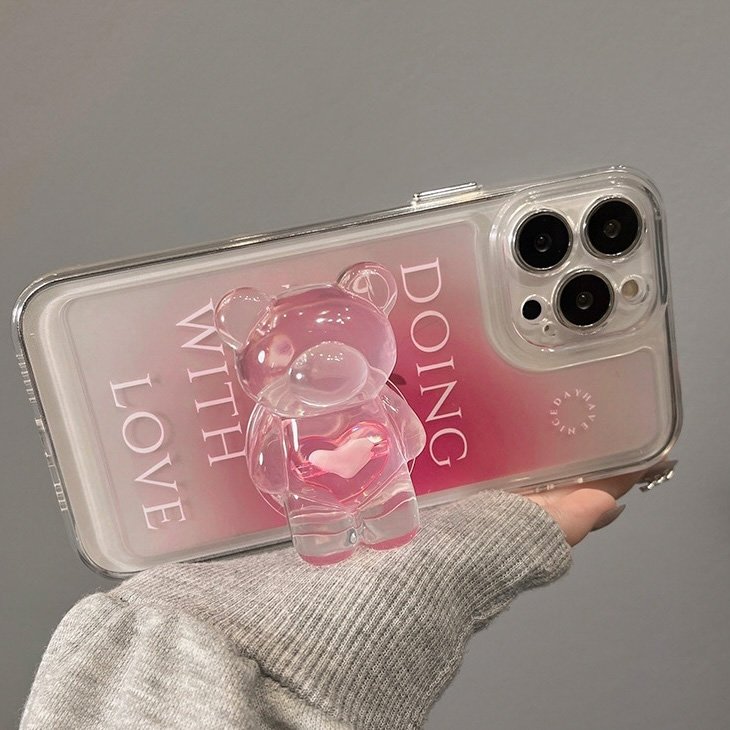 Liebe 3D-Teddybär iPhone-Hülle