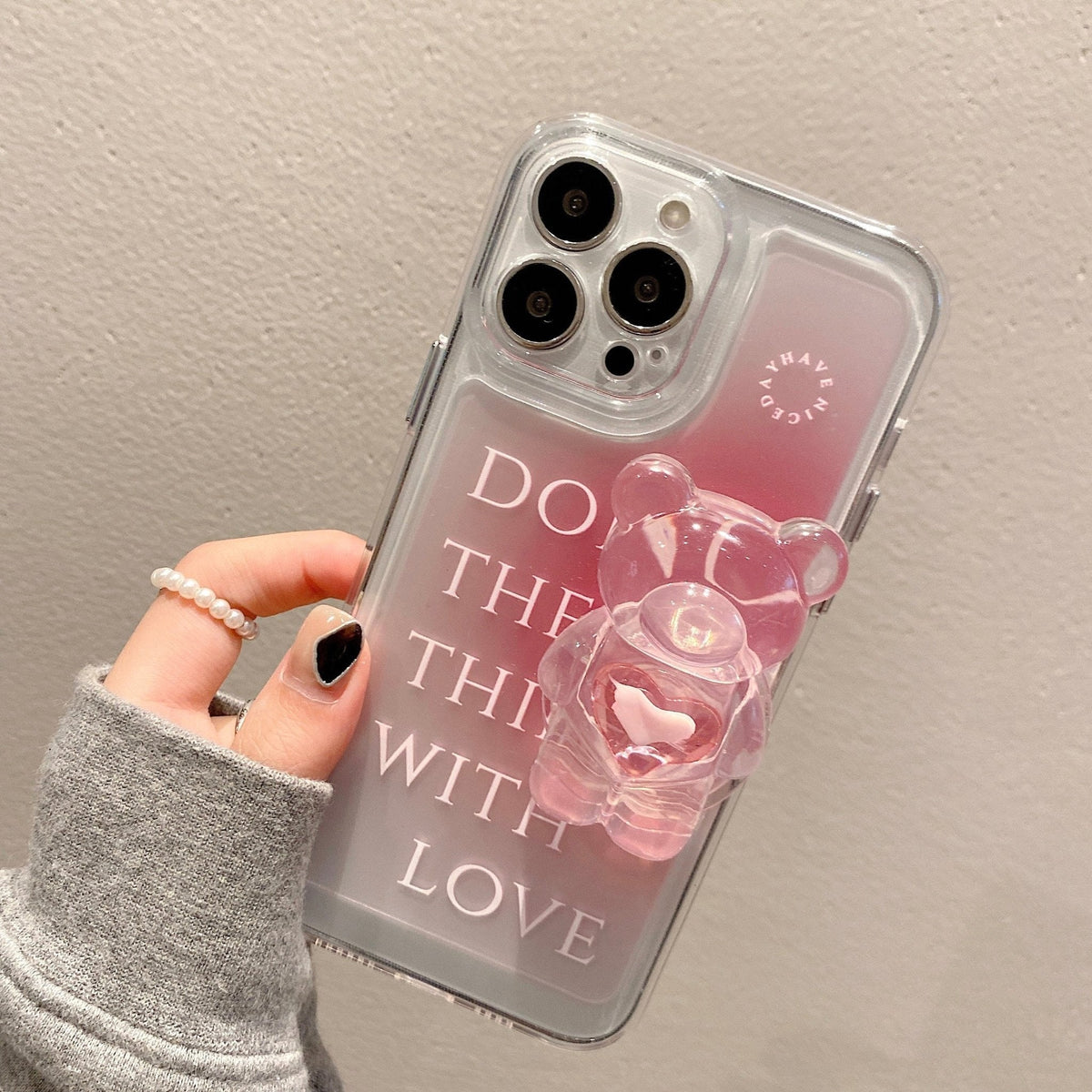 Liebe 3D-Teddybär iPhone-Hülle