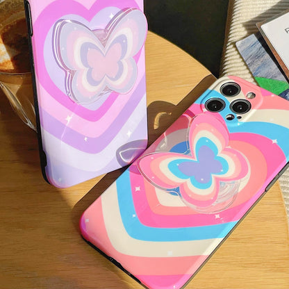 3D-Regenbogen-Schmetterling iPhone-Hülle
