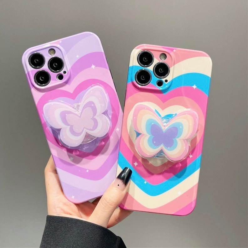 3D-Regenbogen-Schmetterling iPhone-Hülle