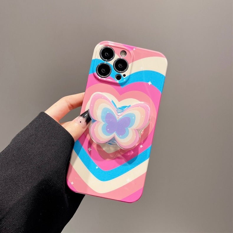 3D-Regenbogen-Schmetterling iPhone-Hülle
